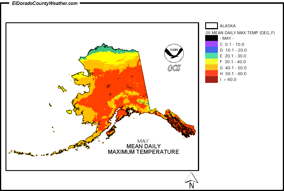 Alaska May Mean Daily Maximum Temperature